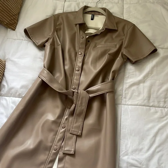 H&M | Dresses | Leather Dress | Poshmark